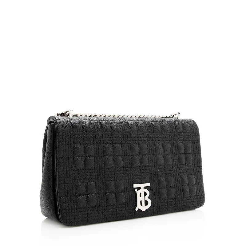 Lightweight And Functional Bags For Travel And Work Burberry Quilted Leather TB Lola Chain Medium Shoulder Bag (SHF-19399)