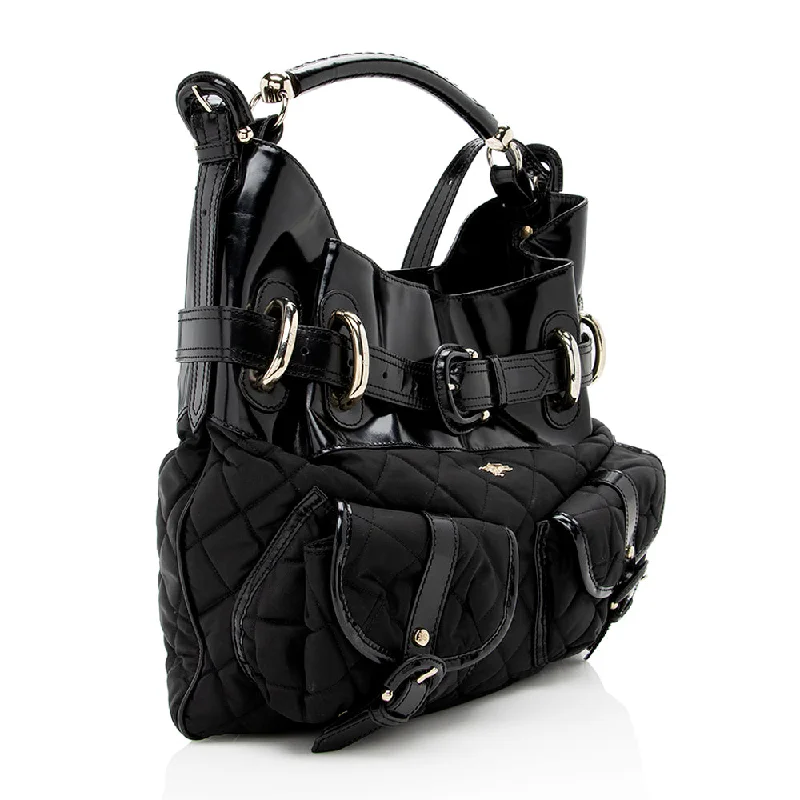 Customizable Bags For Personalized Style Burberry Quilted Nylon Bromley Shoulder Bag (SHF-16108)