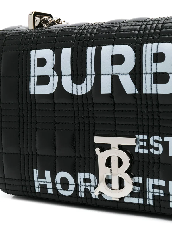 Bags With Tsa-Approved Features BURBERRY SMALL HORSEFERRY PRINT QUILTED LOLA SHOULDER BAG