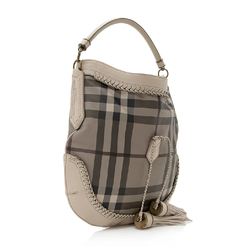 Lightweight And Affordable Bags Burberry Smoke Check Parade Hobo (SHF-21617)