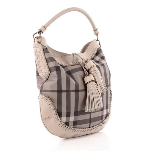 Anti-Theft And Budget-Friendly Bags BURBERRY SMOKED CHECK PARADE HOBO BAG