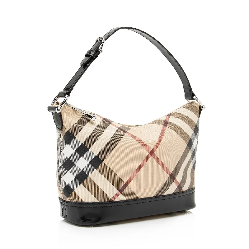 Clearance-Priced Bags Burberry Super Nova Check Hobo (SHF-23856)