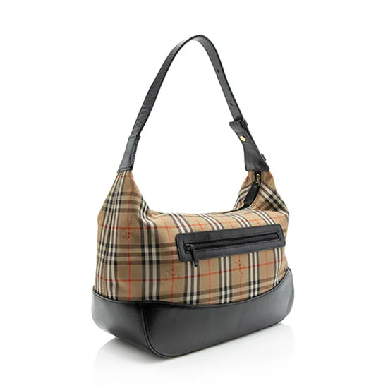 Designer Bags For Luxury Collectors Burberry Vintage Haymarket Check Shoulder Bag (SHF-11495)