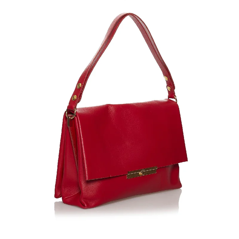 Bags For Minimalist And Functional Design Celine Blade Leather Shoulder Bag (SHG-30341)