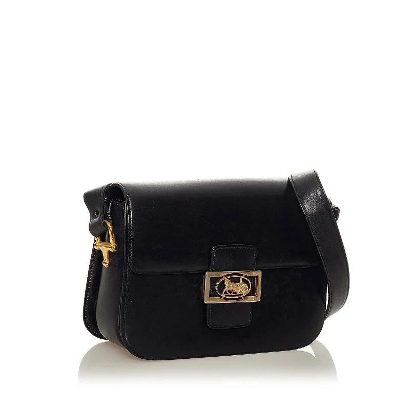 Holiday Gift Bags For Christmas Celine Horse Carriage Leather Shoulder Bag (SHG-27560)