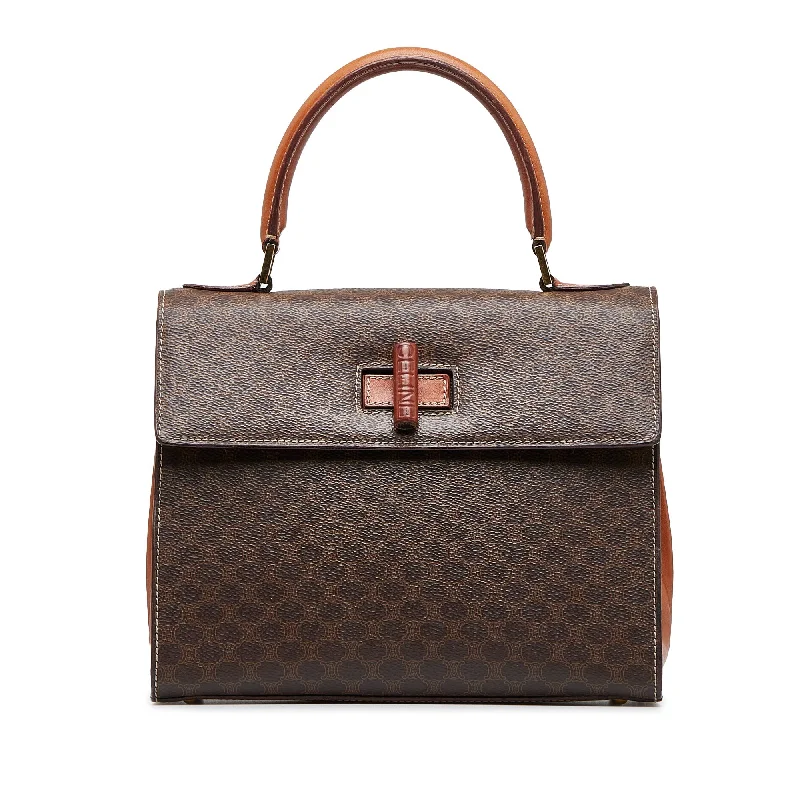 Limited-Time Offer On Trendy Bags Celine Shoulder Bag Brown Macadam Canvas