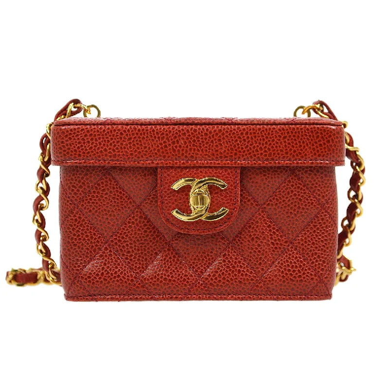 Stylish Yet Affordable Bags CHANEL * 1991-1994 Shoulder Bag Micro Red Caviar