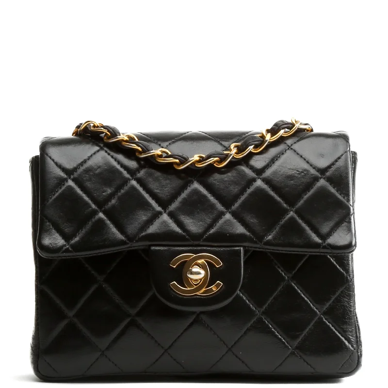 Inspired Bags For Luxury Fashion Lovers CHANEL Classic Vintage Lambskin Mini Square Flap Bag - Black OUTLET FINAL SALE