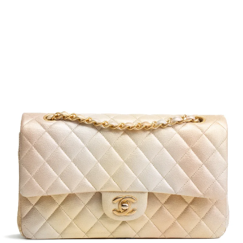 Bags For Playful And Chic Styles CHANEL Medium Double Flap Bag - Iridescent Champagne