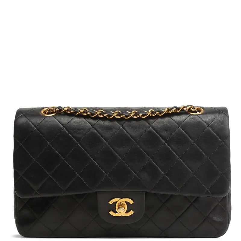 Halloween-Themed CHANEL Lambskin Medium Double Flap Bag - Black FINAL SALE OUTLET