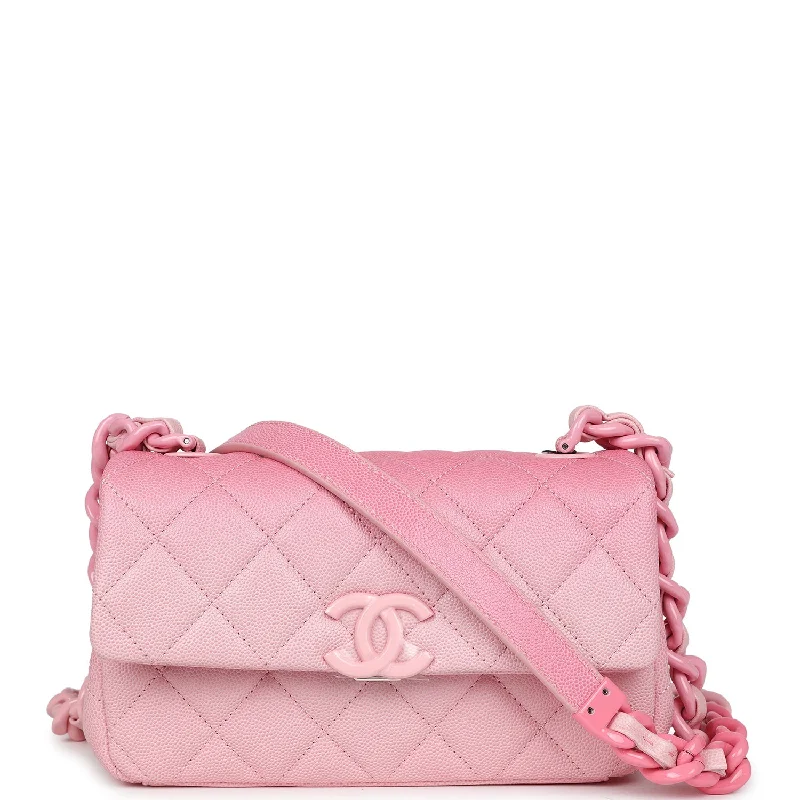 Tsa-Approved Bags For Hassle-Free Airport Security Chanel Mini Flap Bag Pink Ombre Caviar Lacquered Metal Hardware