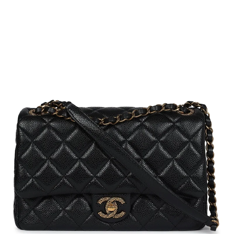 Evening Events Chanel Small Flap Bag Black Caviar Gold Hardware