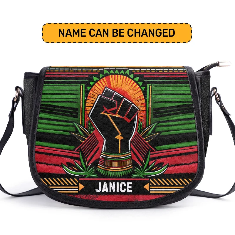 Tote Bag For Everyday Use Juneteenth Spirit - Personalized Leather Saddle Cross Body Bag SBLSDBHA19 Tote Bag For Everyday Use Juneteenth Spirit - Personalized Leather Saddle Cross Body Bag SBLSDBHA19