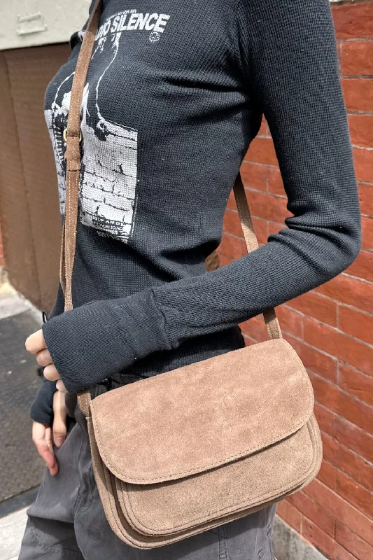Valentine's Day Suede Saddle Bag