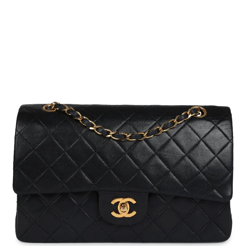Bold And Flash-Sale Bags Vintage Chanel Medium Classic Double Flap Bag Black Lambskin Gold Hardware