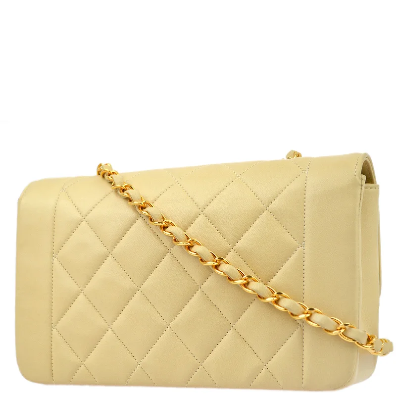 Stylish Bags With Discounts Chanel * Beige Lambskin Small Diana Shoulder Bag