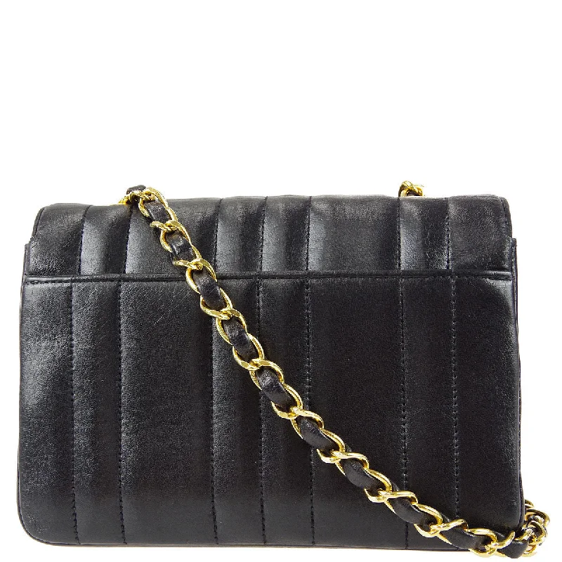 Eco-Friendly Bags For Sustainable Fashion Lovers Chanel * 1994-1996 Black Lambskin Mini Vertical Stitch Straight Flap Bag Eco-Friendly Bags For Sustainable Fashion Lovers Chanel * 1994-1996 Black Lambskin Mini Vertical Stitch Straight Flap Bag