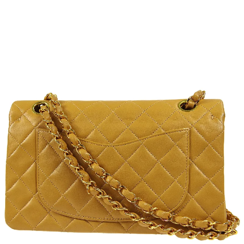 Seasonal Sale Bags Chanel * 1997-1999 Beige Lambskin Small Classic Double Flap Shoulder Bag