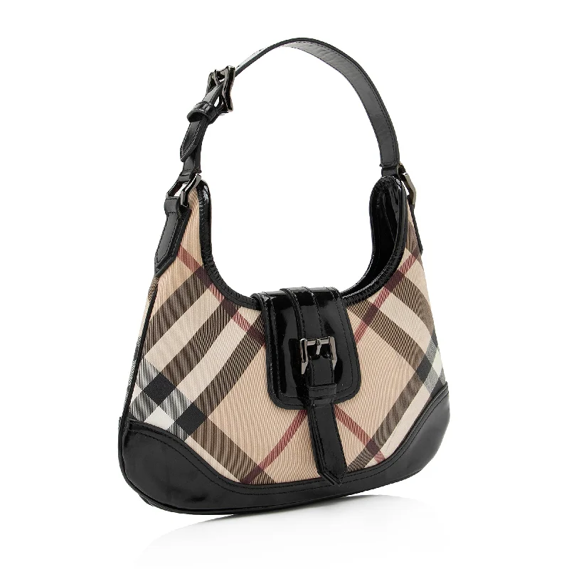 Stylish Bags With Discounts Burberry Nova Check Brooke Mini Hobo (SHF-23249)