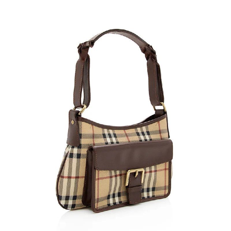 Spacious And Discounted Bags Burberry Nova Check Shoulder Bag (SHF-18724)