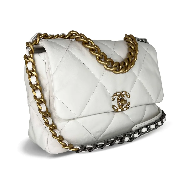Urban Bags For City Life And Streetwear Fashion Chanel 19 white designer flap bag