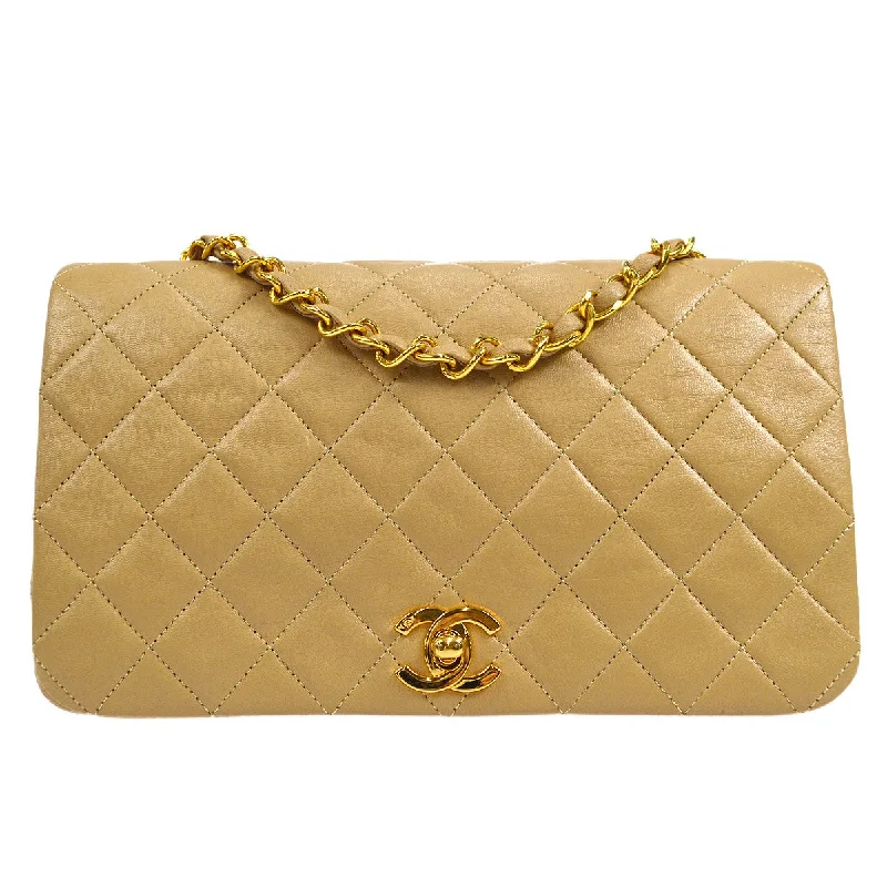 Discounted Designer Bags For Clearance Events Chanel 1989-1991 Beige Lambskin Small Full Flap Bag Discounted Designer Bags For Clearance Events Chanel 1989-1991 Beige Lambskin Small Full Flap Bag