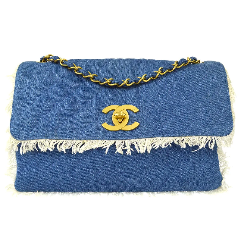 Everyday Bags For Work, School, Or Errands Chanel 1991-1994 Classic Flap Maxi Chain Shoulder Bag Indigo Denim Everyday Bags For Work, School, Or Errands Chanel 1991-1994 Classic Flap Maxi Chain Shoulder Bag Indigo Denim