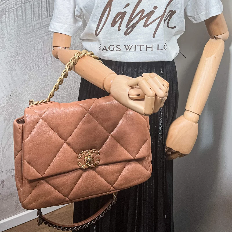 Minimalist Bags For Clean And Modern Aesthetics Chanel 19 Large Caramel Leather 2-Way Flap Bag Minimalist Bags For Clean And Modern Aesthetics Chanel 19 Large Caramel Leather 2-Way Flap Bag