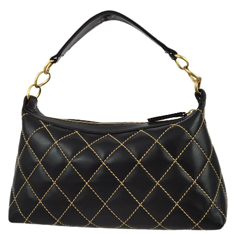 Functional Bags For Busy Moms And Dads Chanel 2003-2004 Black Calfskin Wild Stitch Hobo Handbag Functional Bags For Busy Moms And Dads Chanel 2003-2004 Black Calfskin Wild Stitch Hobo Handbag