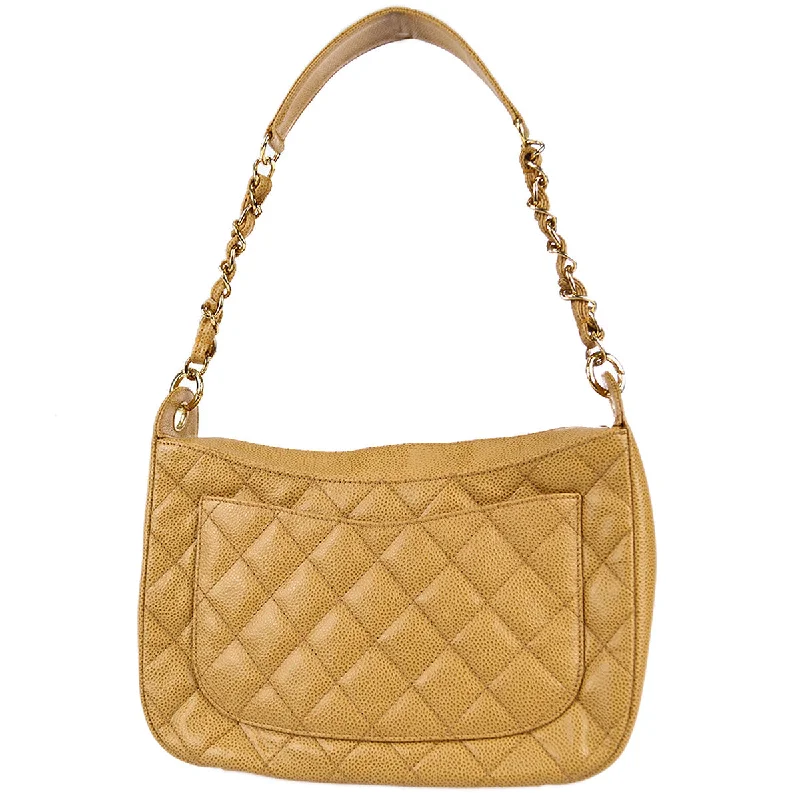 Designer-Inspired Bags At Budget-Friendly Prices Chanel 2001-2003 Beige Caviar Hobo Chain Handbag Designer-Inspired Bags At Budget-Friendly Prices Chanel 2001-2003 Beige Caviar Hobo Chain Handbag