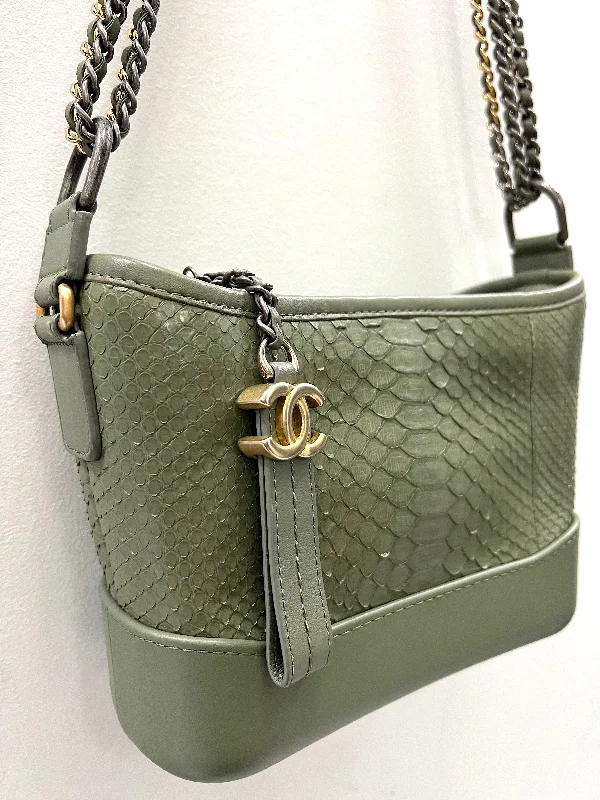 Flash Sale On Premium Bags CHANEL CC PYTHON GABRIELLE HOBO BAG