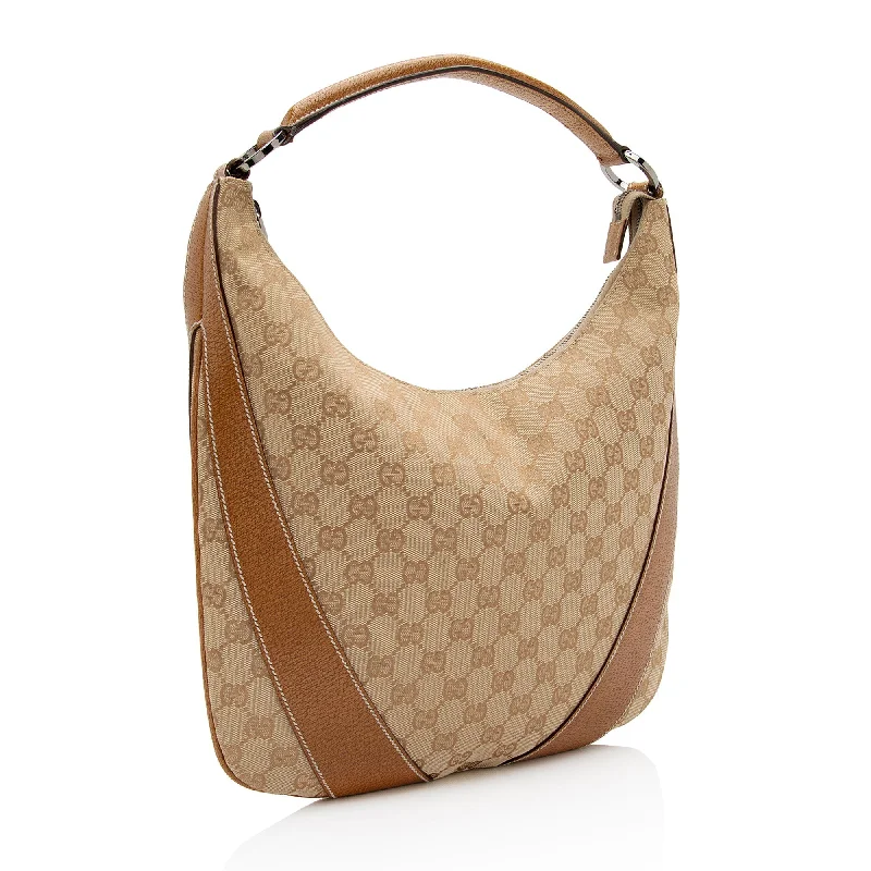 Trendy Festival Bags With Limited-Time Offers Gucci GG Canvas Hobo (SHF-6yWFBi)