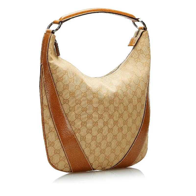 Luxury Bags For Professionals With Discounts Gucci GG Canvas Hobo (SHG-m7Woue)