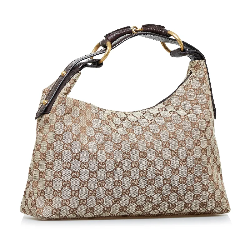 High-Quality Bags Gucci GG Canvas Horsebit Hobo (SHG-PLy3yh)