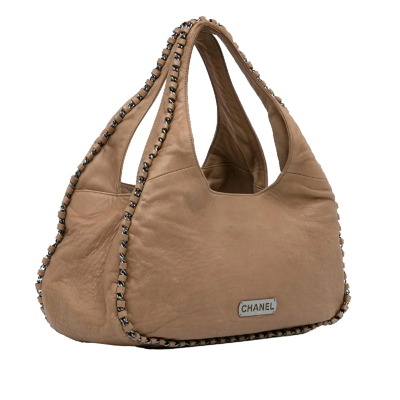 Discounted Designer Bags On Sale Chanel Luxe Ligne Hobo (SHG-nRec4T)