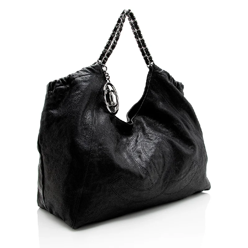 Urban Style Chanel Quilted Leather CC Charm Hobo (SHF-15325)