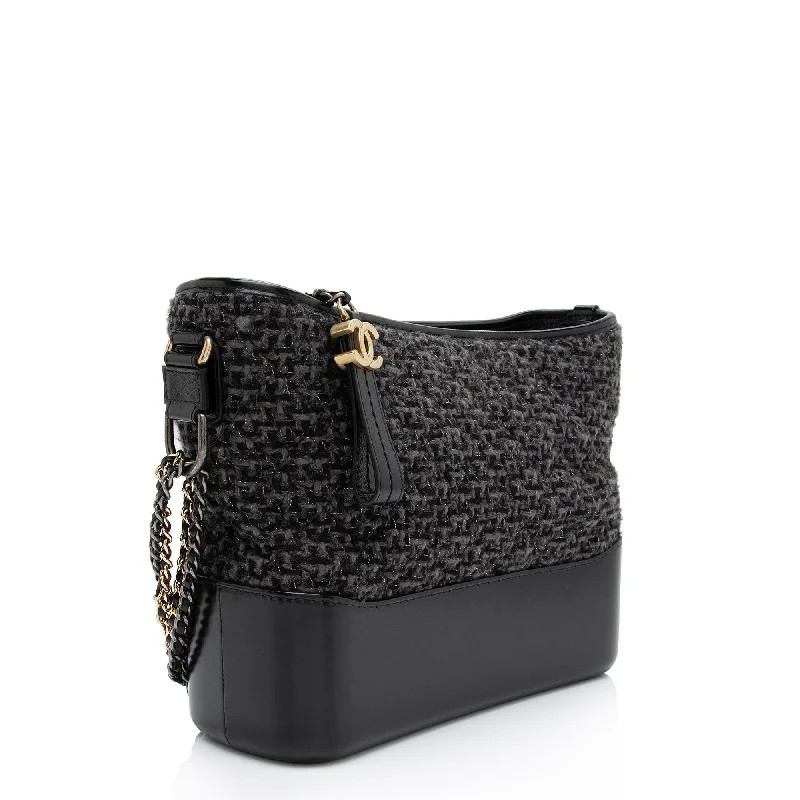 Affordable Handbags Chanel Tweed Calfskin Gabrielle Medium Hobo (SHF-W2cN8h)