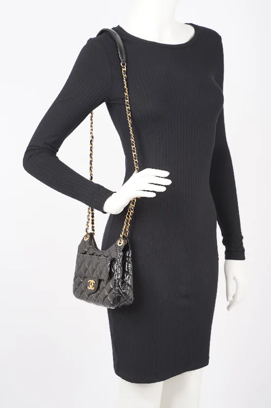 Affordable Bags For Budget Shoppers Chanel Womens Patent Leather Hobo Bag Black Small Affordable Bags For Budget Shoppers Chanel Womens Patent Leather Hobo Bag Black Small