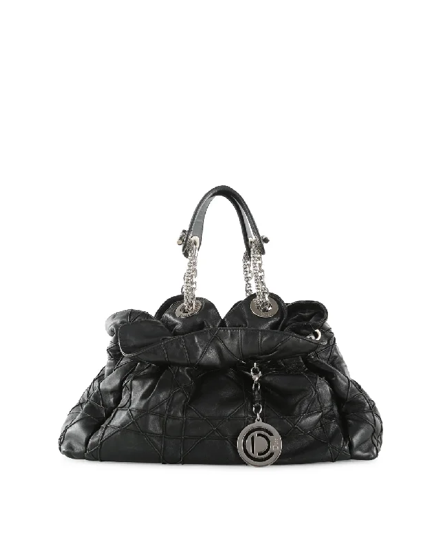 Discounted Designer Bags For Clearance Sale CHRISTIAN DIOR Black Cannage Leather Le Trente Hobo Bag Discounted Designer Bags For Clearance Sale CHRISTIAN DIOR Black Cannage Leather Le Trente Hobo Bag