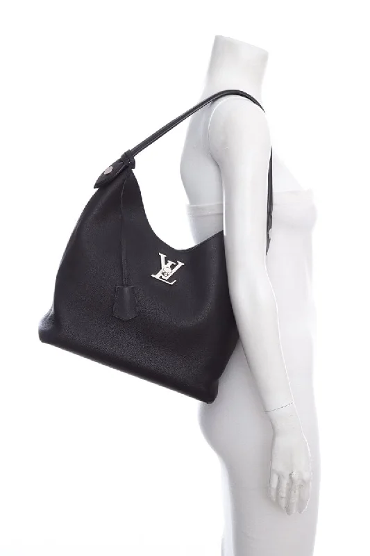 Elegant And On-Sale Evening Bags Louis Vuitton Black Lockme Hobo Handbag