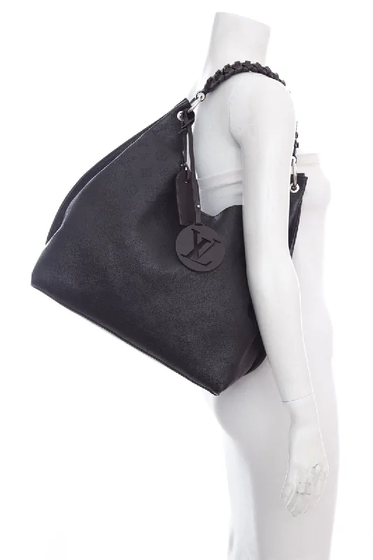 Durable And Cheap Bags Louis Vuitton Black Monogram Mahina Hobo Handbag