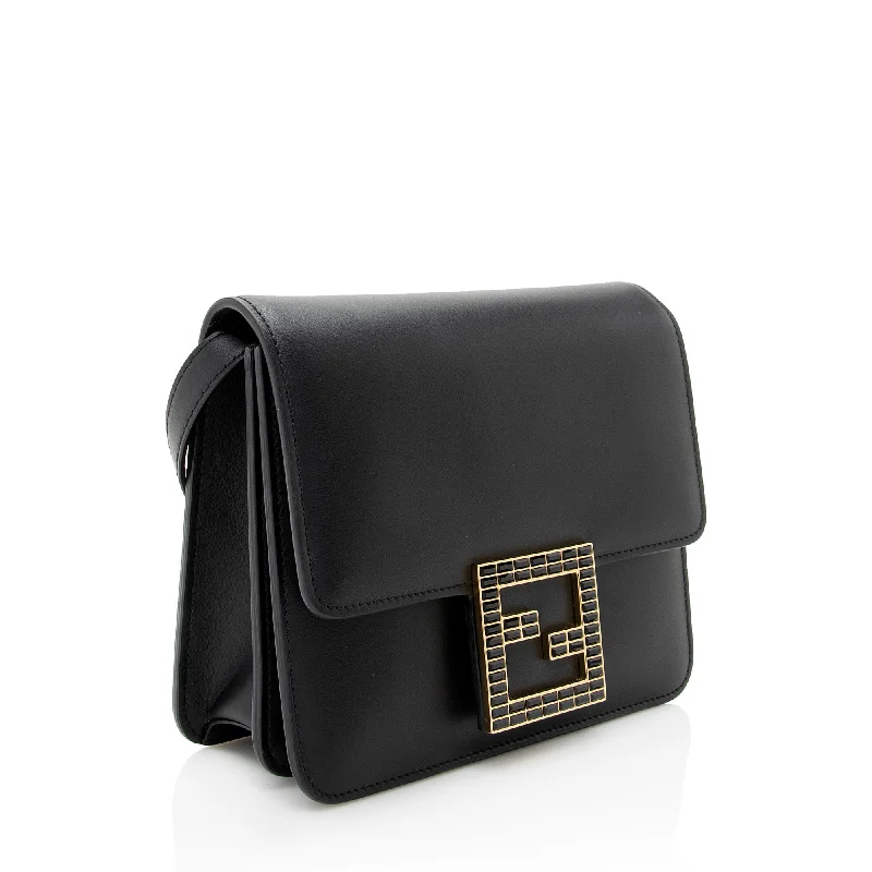 Inspired Bags For High-End Fashion Fendi Calfskin Crystal Fab Small Crossbody Bag (SHF-22238)