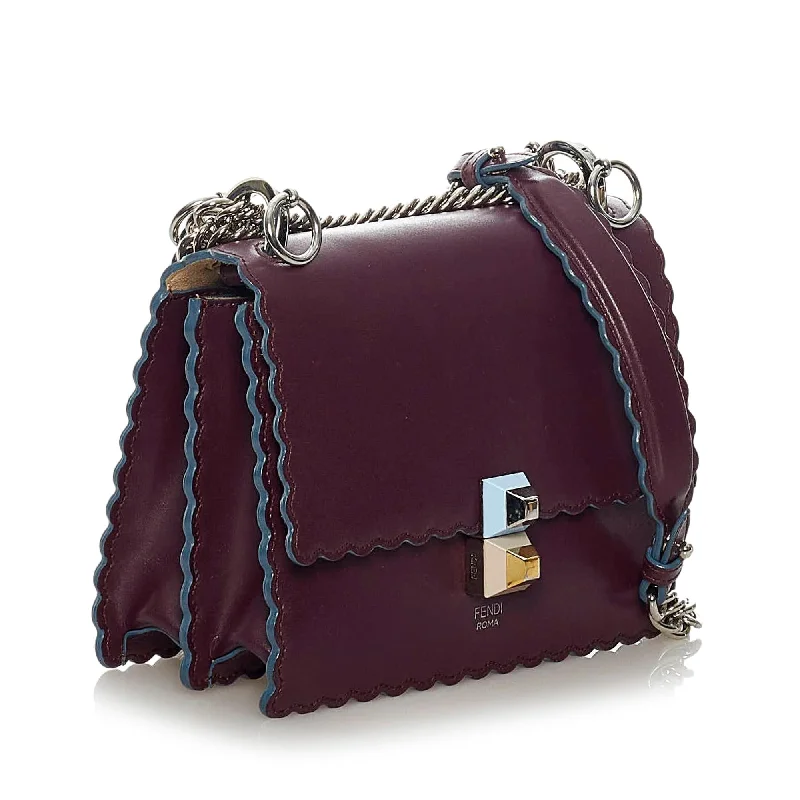 Bag Deals Fendi Kan I Leather Crossbody Bag (SHG-28883)
