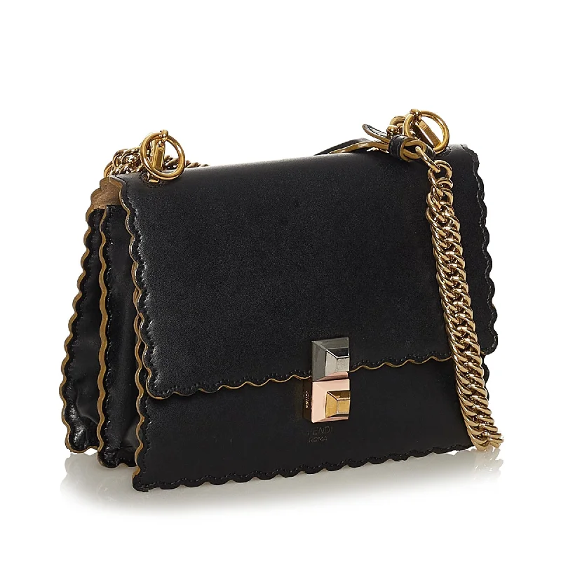 Black Friday Deals On Stylish Handbags Fendi Kan I Leather Crossbody Bag (SHG-P9BViM)