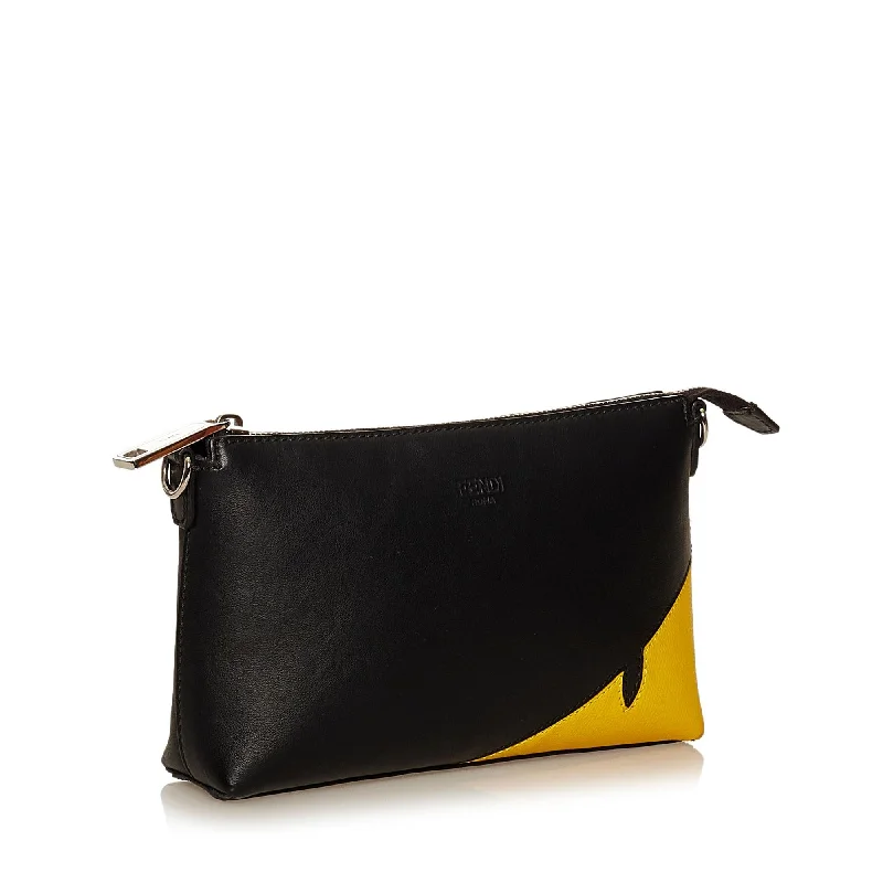 Clearance Bags For Budget Shoppers Fendi Monster Bag Bug Leather Crossbody Bag (SHG-29312)