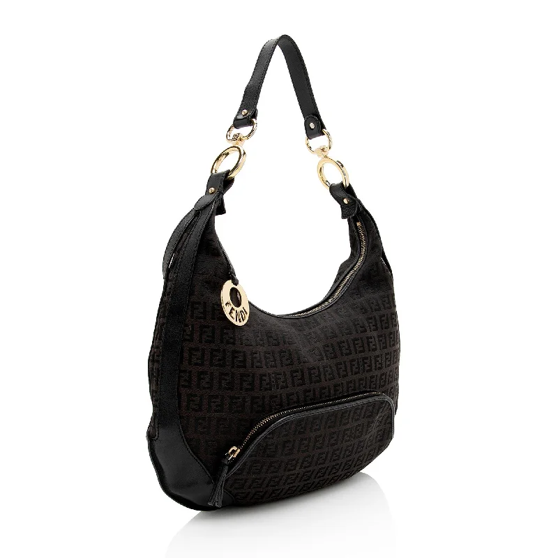 Durable And Fashionable Bags For Daily Use Fendi Zucchino Passaspalla Chef Hobo (SHF-9lMY3o)