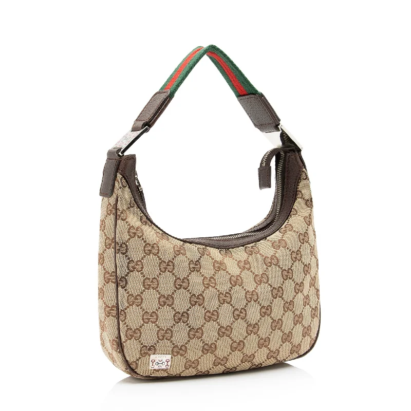 Lightweight And Functional Bags For Travel And Work Gucci  GG Canvas Small Hobo (SHF-hNMTP5)