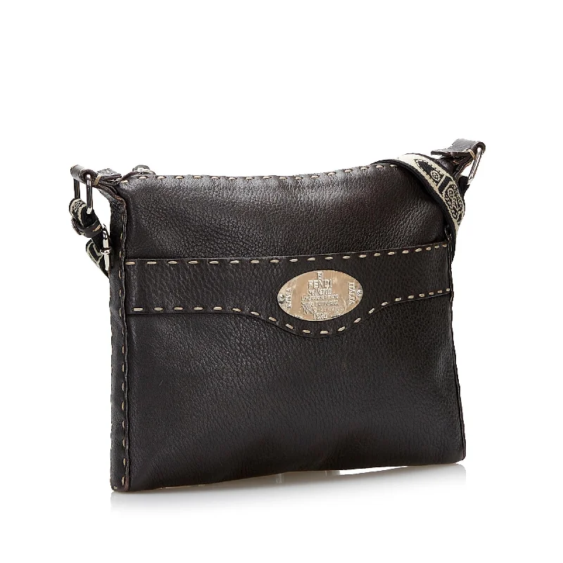 Retro Lovers Fendi Selleria Leather Crossbody Bag (SHG-36824)