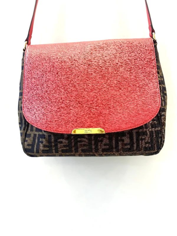 Scratch-Resistant And Luxury Sale Bags FENDI ZUCCA VITELLO ELITE CROSSBODY BAG