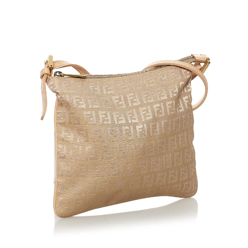 Luxurious Bags With Limited-Time Offers Fendi Zucchino Canvas Crossbody Bag (SHG-32543)